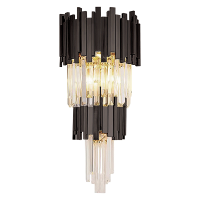 PERCY WALL LAMP 3XE14 GOLD/CRYSTALS