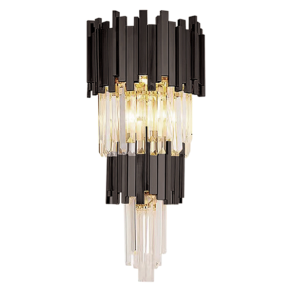 PERCY WALL LAMP 3XE14 GOLD/CRYSTALS