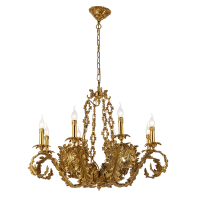 PHILIP CHANDELIER 8XE14 BRASS