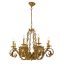 PHILIP CHANDELIER 8XE14 BRASS