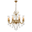 RICHARD CHANDELIER 8XE14 BRASS/CRYSTALS