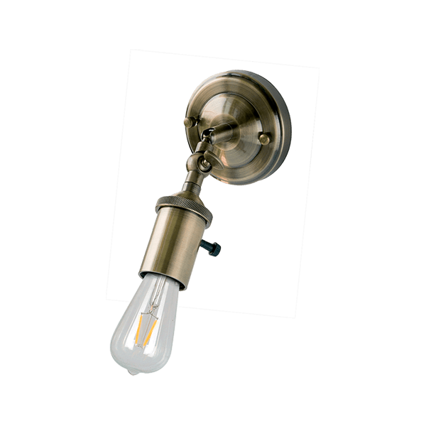 SAILOR VÄGGLAMPA 1XE27 ANTIKMÄSSING