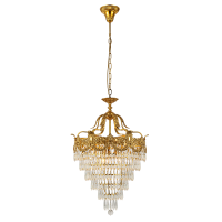 WINDSOR CHANDELIER 9XE14 BRASS/CRYSTALS