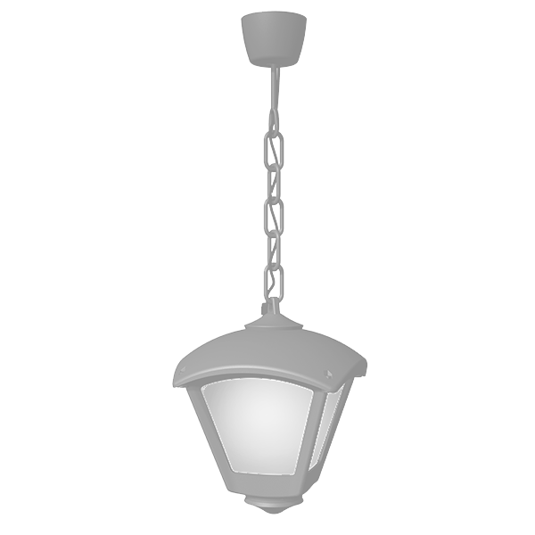 DARIO 250 GARDEN HANGING LAMP 1XE27 IP55 GREY/CLEAR