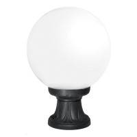 GLOBE 250 OPAL GARDEN FLOOR LAMP 1XE27 IP55 BLACK                                                                                                                                                                                                              