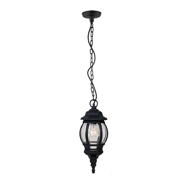 JAMES LANTERN HANGING 1XE27 BLACK IP44