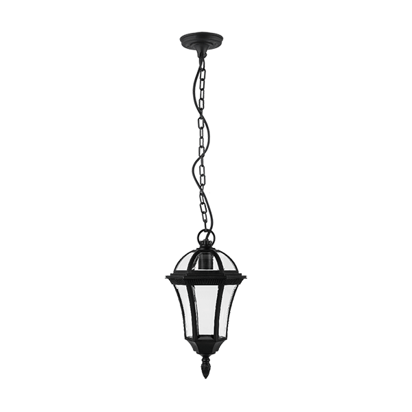 STEVEN LANTERN HANGING 1XE27 BLACK IP44