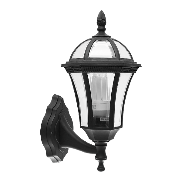 STEVEN LANTERN UPWARD 1XE27 BLACK IP44