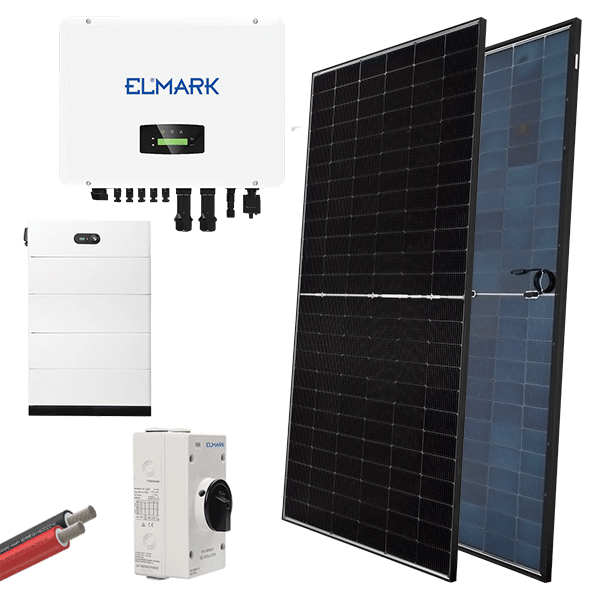 HYBR. SOLAR SYSTEM 3P/15KW 580W PANELS WITH BATT.                                                                                                                                                                                                              