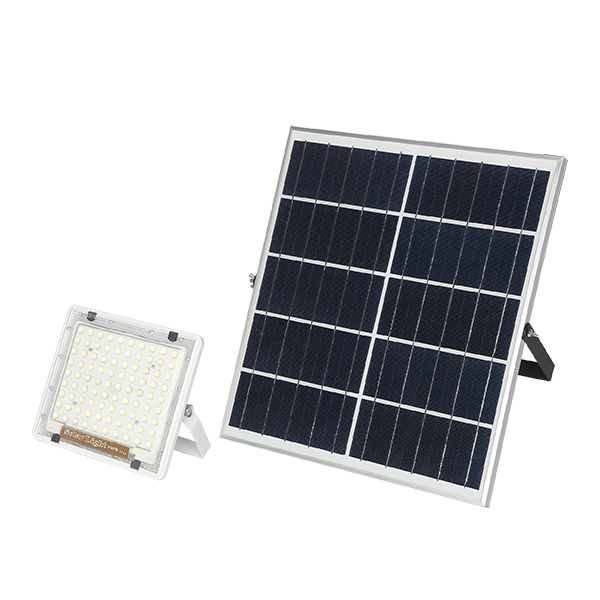 LED SOLSTRÅLKASTARSENSOR 100W IP54  MED BÄRBAR SOLPANEL