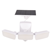 TRIPLE SOLAR FLOODLIGHT 15W IP54 WITH SENSOR, BLACK