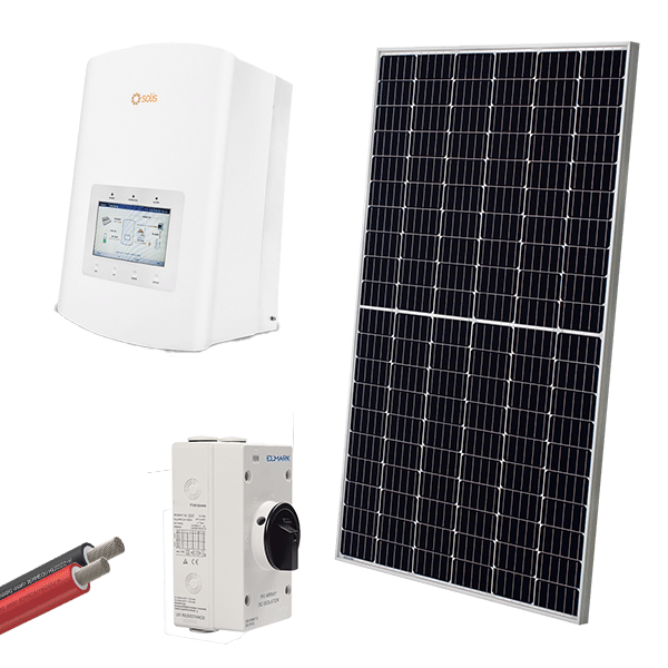 HYBR. SOLAR SYSTEM 1P/3.6kW 465W PANELS WITH BATT.