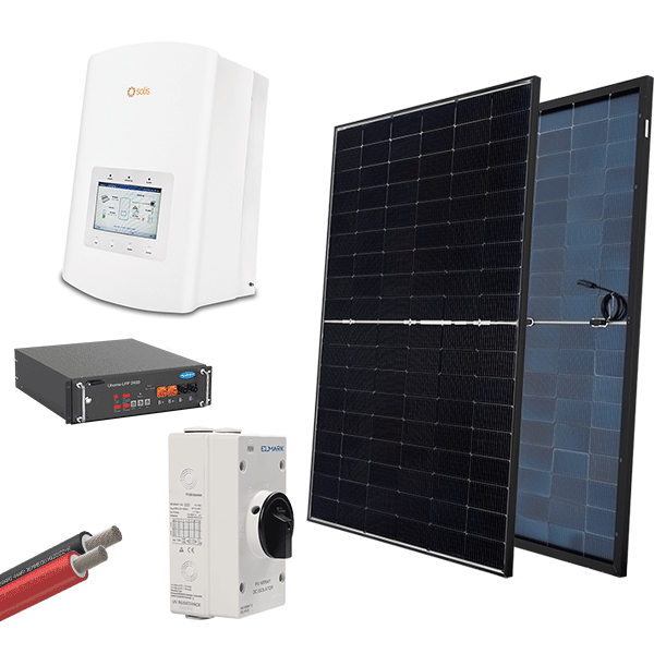 HYBR. SOLAR SYSTEM 1P/3.6kW 430W PANELS WITH BATT.                                                                                                                                                                                                             