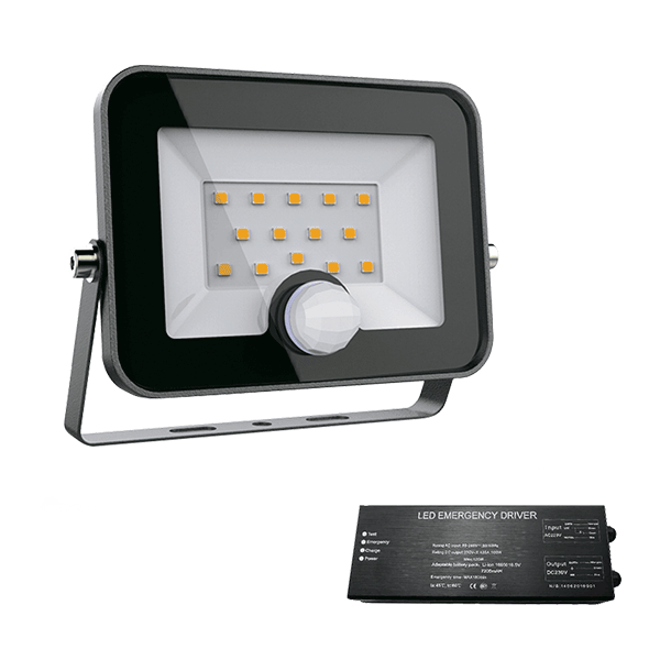 VEGA SLIM SMD LED FASADBELYSNING 30W MED SENSOR +NÖDSTOPP