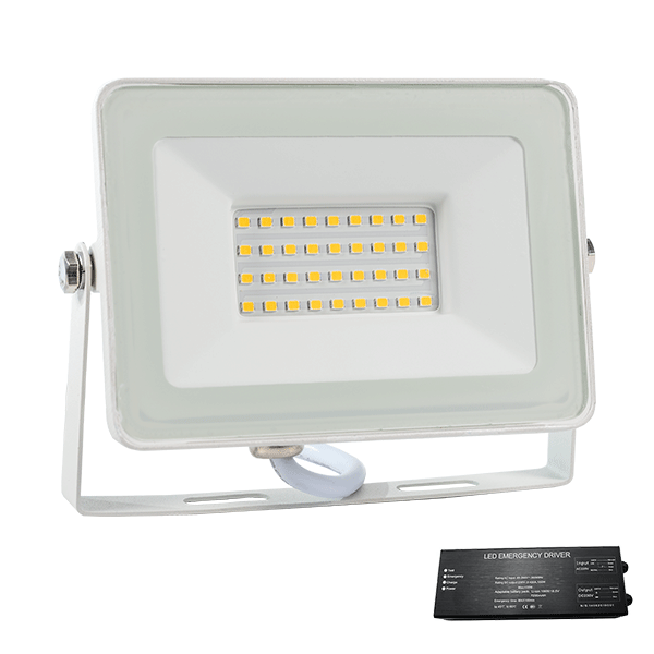 VEGA30 SLIM SMD 30W LED FLOODLIGHT 3000K WHITE+EM