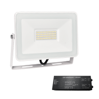 VEGA SLIM SMD LED FASADBELYSNING 50W 4000K VIT+NÖDSTOPP