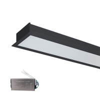 HÖG KRAFT LED PROFIL FÖRSÄNKT S48 20W 4000K SVART + ЕМ