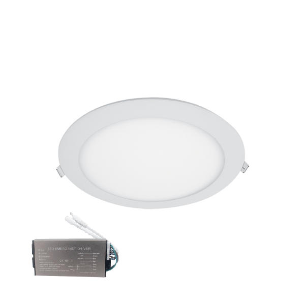 LED-PANEL RUND 18W 2700К D221x13mm MED NÖDSTOPP