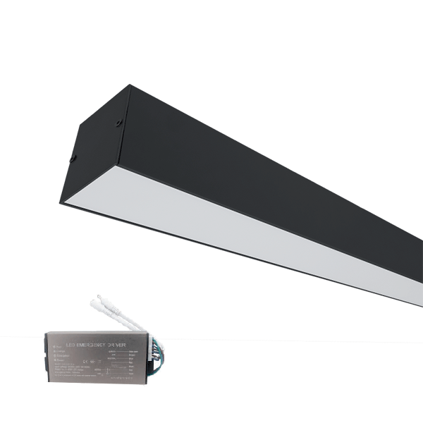 LED-PROFIL YTA S77 24W 4000K 600mm SVART MED NÖDSTOPP