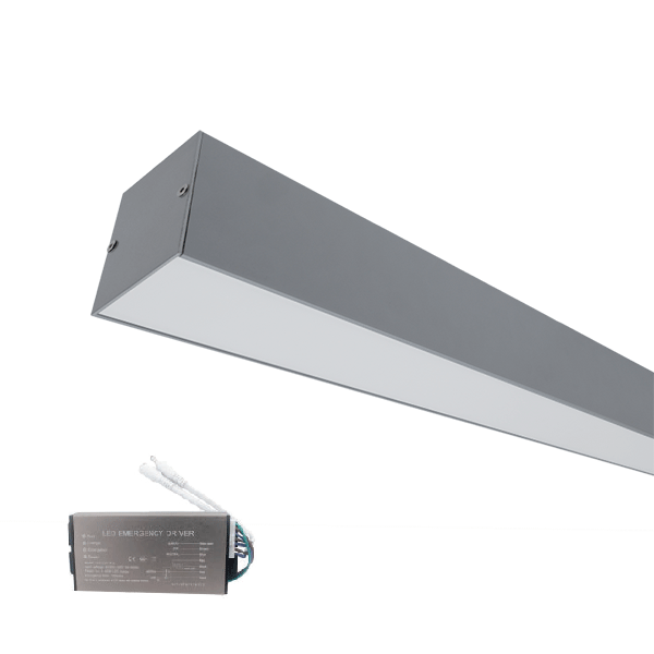 LED-PROFIL YTA S77 24W 4000K 600MM GRÅ MED NÖDSTOPP