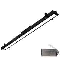 ELMARK LED PROFILE RECESSED 1500mm 50W 4000K BLACK + EMERGENCY KIT