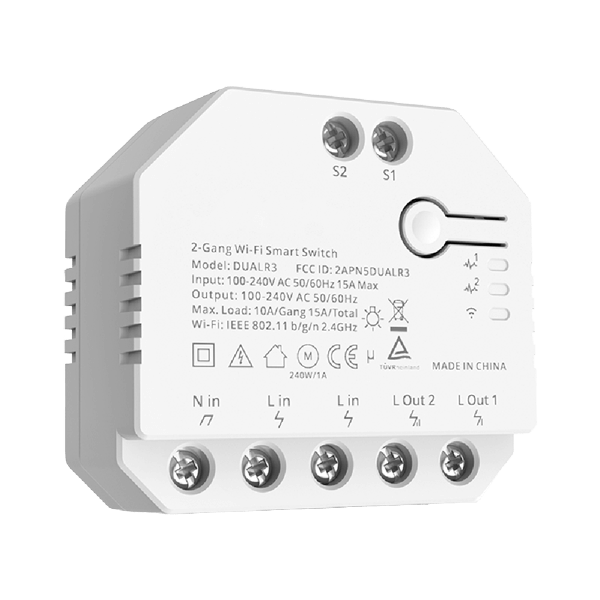 DUALR3-195009 2-GANG WI-FI SMART SWITCH