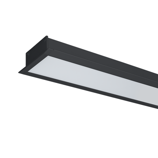 LED-PROFIL NEDFÖRSÄNKT S48 24W 4000K 1200mm SVART