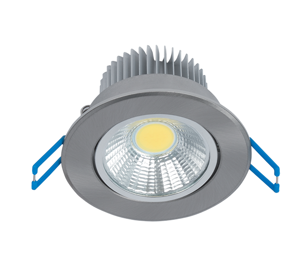 LSLCOB LED STRÅLKASTARE DOWNLIGHT 7W 2700K-3000K 230V SATIN NICKEL