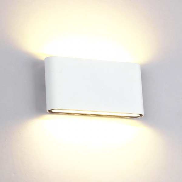 969 LED VÄGGLAMPA RUND 2X6W 4000K IP65 VIT