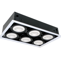 QUAD612 LED-ARMATUR ACCENT 6X12W 4000K VIT