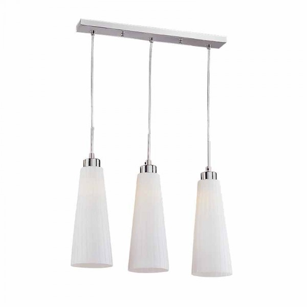 KAREN CHANDELIER 3XE27 L500mm SATIN NICKEL