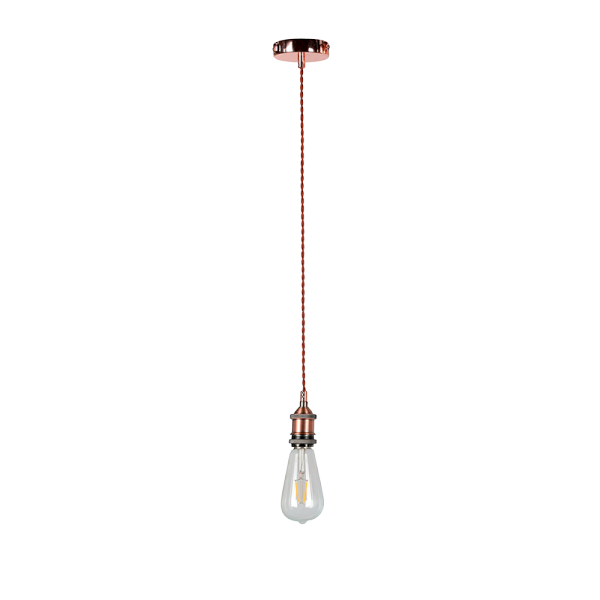 SAILOR-1RAB PENDELLAMPA 1XE27 RÖD ANTIKMÄSSING