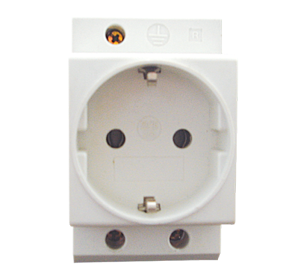 GERMAN TYPE SOCKET FOR DIN- RAIL MOUNTING