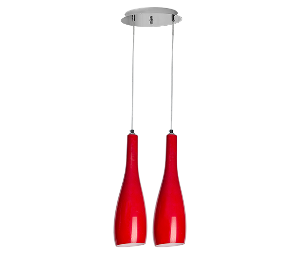 AURA 6602 PENDELLAMPA 2XE27 RÖD