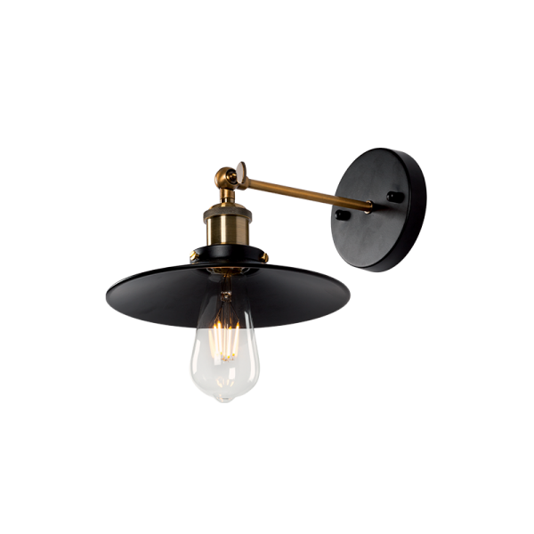 DAMON VÄGGLAMPA 1XE27 D230mm SVART