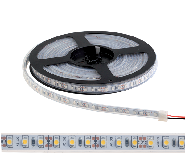 LED ЛЕНТА LED600 3528 12V DC IP65 120БР/М СТУДЕНО БЯЛ                                                                                                                                                                                                          