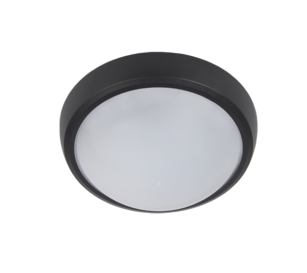 LED LAMPA RUND BRLED 6W SVART IP54