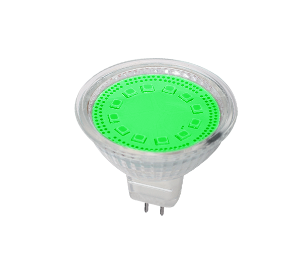 LED LAMPA MR16 SMD2835 3W G5,3 12V 3000K GRÖN