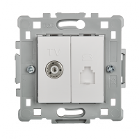 КОНТАКТ TV(ЖЕНСКИ)+RJ11 БЯЛ EL0648 SPLENDOR                                                                                                                                                                                                                    